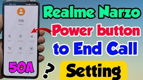 Realme Narzo 50a mein Power button to end call kaise kare | Realme Narzo 50A Power button end call