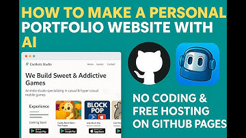 How to Make a Personal Portfolio Website with AI – No Coding & Free Hosting on GitHub Pages