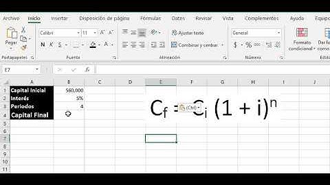 Calculando Interés Compuesto en Excel