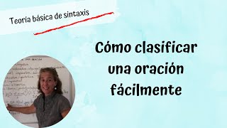 Cómo clasificar una oración.