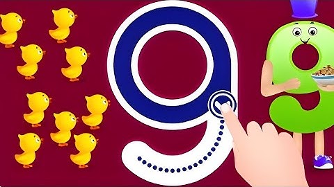 Trace Out The Numbers 9 | Counting Numbers For Kids | Trace 9 Counting 1 To 10 | Numbers Song