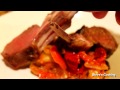 Roasted rack of lamb with ratatouille and mint persillade recipe