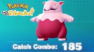 185 Combo New World Record! How to Catch Shiny Pokemon in Pokemon Let's Go Pikachu & Eevee