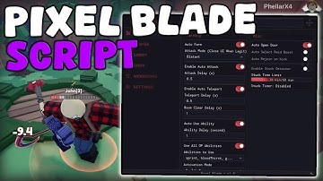 [New] Roblox Pixel Blade Script/Hack GUI - Auto Farm, Kill Aura & Auto Quest & More | Pastebin 2025