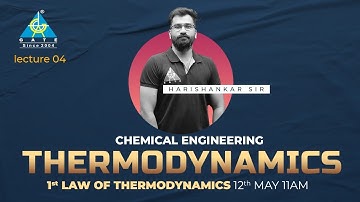 #04 | 1st Law of Thermodynamics | Thermodynamics | Chemical Engineering | by Harishankar Sir