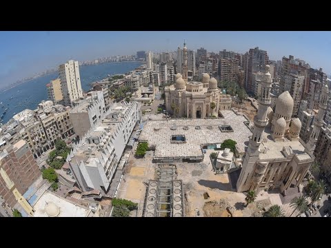 متابعة لأعمال تطوير ساحة أبو العباس المرسي ميدان المساجد بنطاق حي الجمرك