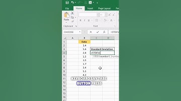 How To Calculate Standard Deviation In  Excel | Rapid MS. #ytshorts