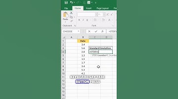 How To Calculate Standard Deviation In  Excel | Rapid MS. #ytshorts