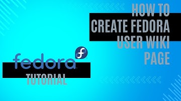 How to setup Fedora Wiki user page
