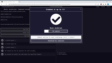 Basic JavaScript (21/111) | Compound Assignment With Augmented Division | freeCodeCamp