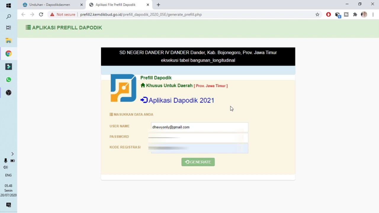 Cara Download Prefill Dapodik 2021 Youtube