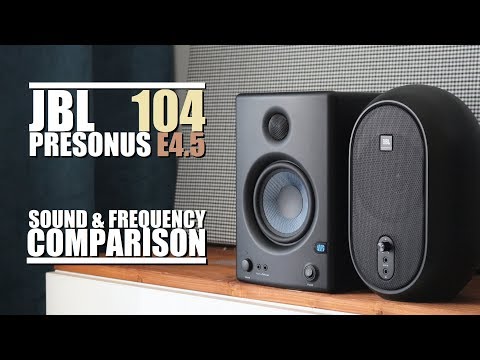 JBL One Series 104 vs Presonus Eris E4.5  ||  Sound & Frequency Response Comparison