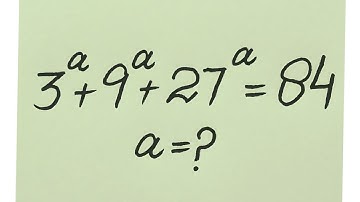 Germany l can you solve?? l Nice Olympiad Math Exponential Problem l find a=?