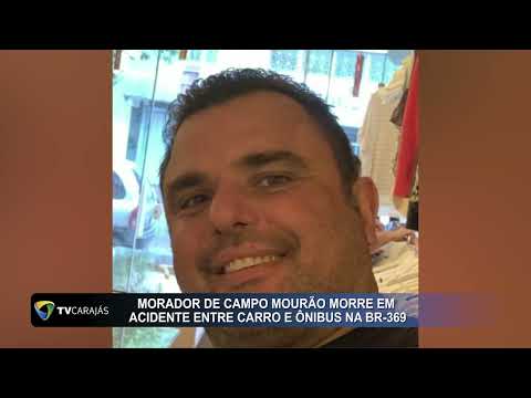 Morador de Campo Mourão morre em acidente entre ônibus e carro na BR-369