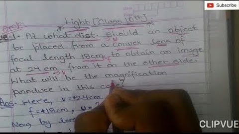 At what distance should an object be placed from a convex lens of focal length 18 cm to obtain an im