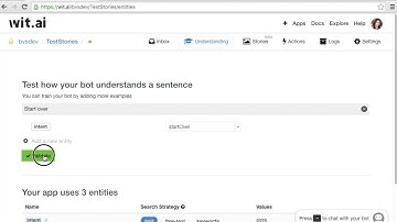 Wit.ai stories/conversational app demo
