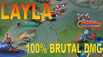 One Shot MACHINE! 💥 Layla 100% Brutal Damage Build – Mobile Legends MLBB Gameplay
