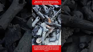 High Quality Charcoal Demonstrating Electrical Conductivity Through Intense Sparking Tests