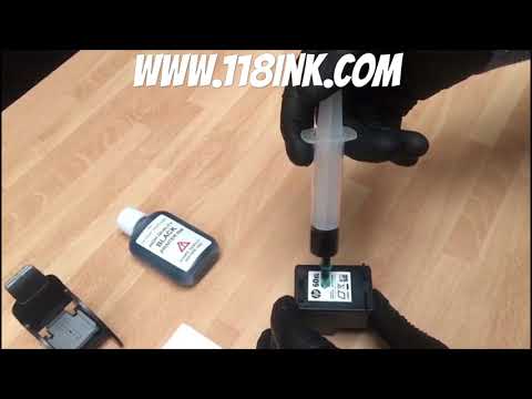 How to Refill a black ink cartridge hp 60 60xl 61 62 63 64 65 65xl 302 303 303xl 304 304xl 662