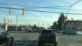Driving to Beverly Hills, Michigan from Bloomfield Hills, Michigan. February 2022