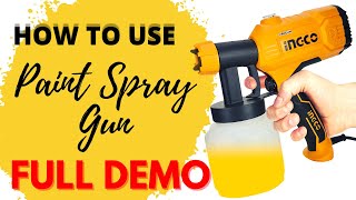 How To Use Paint Sprayer | Beginner Tutorial How to Set Up and Use Ingco Paint Spray Gun