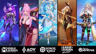 Miya vs Tel'Annas vs Jialuo vs Ashe vs Hakuro : SKINS EFFECT