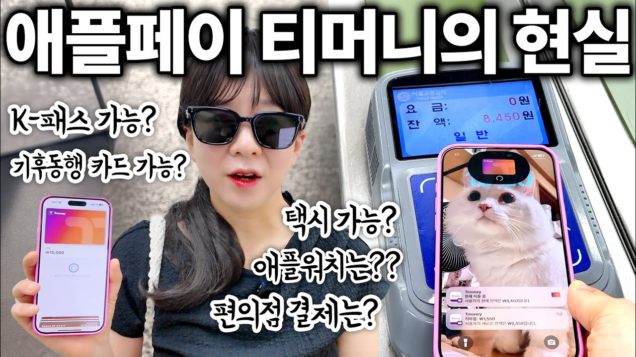 애플페이 티머니 시연 화면