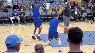 Stephen Curry \& Klay Thompson Full Pre-Game Warmup - Golden State Warriors at Memphis Grizzlies 4K