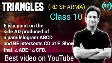 E is a point on a side AD produced of a parallelogram ABCD and BE intersects CD at F.