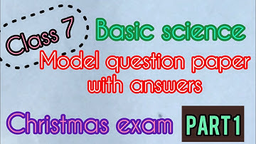 SEVENTH STANDARD BASIC SCIENCE SECOND  TERM PREVIOUS YEAR QUESTION  PAPER WITH ANSWER/Second term BS