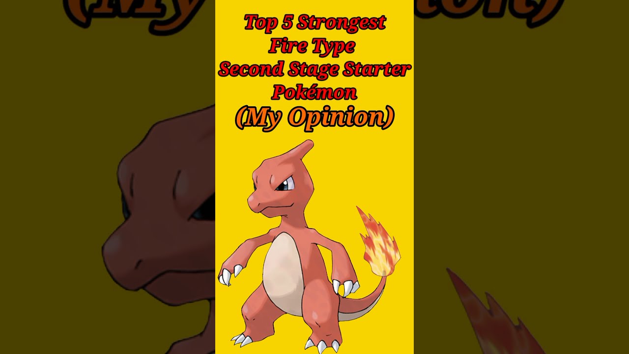 Top 5 Strongest Fire Type Second Stage Starter Pokémon shorts pokemon