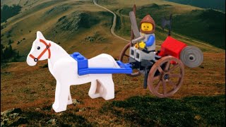 Building LEGO 6010 Knight’s Squire / Supply Wagon (1984)