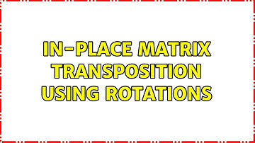 In-place matrix transposition using rotations