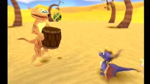 Spyro 2: Scorch - Hunter and monkeys (bug)