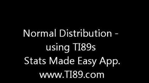 Solve Normal Distribution problems on the TI89 using stats made easy app www ti89 com