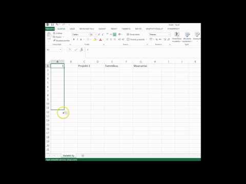 Video: Solujen Numerointi Excelissä