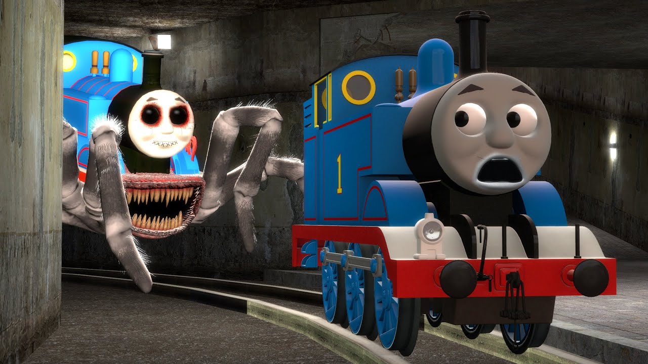 Building a Thomas Train Chased By Scary Thomas Sipder,Thomas Train Eater in Garry's Mod