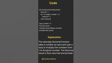 Python - How to Calculate the Factorial of a Number #python, #programming, #coding