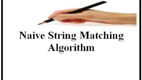 Naive String Matching Algorithm (English+Hindi)