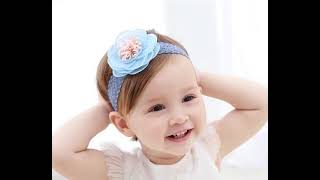 Baby girls flower lace hairband elastic headband screenshot 5