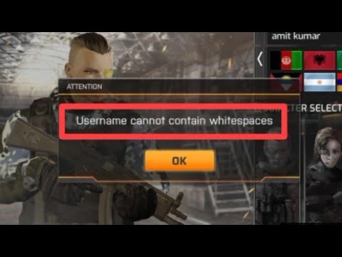 How to fix Username cannot contain whitespaces problem solve in Project war mobile