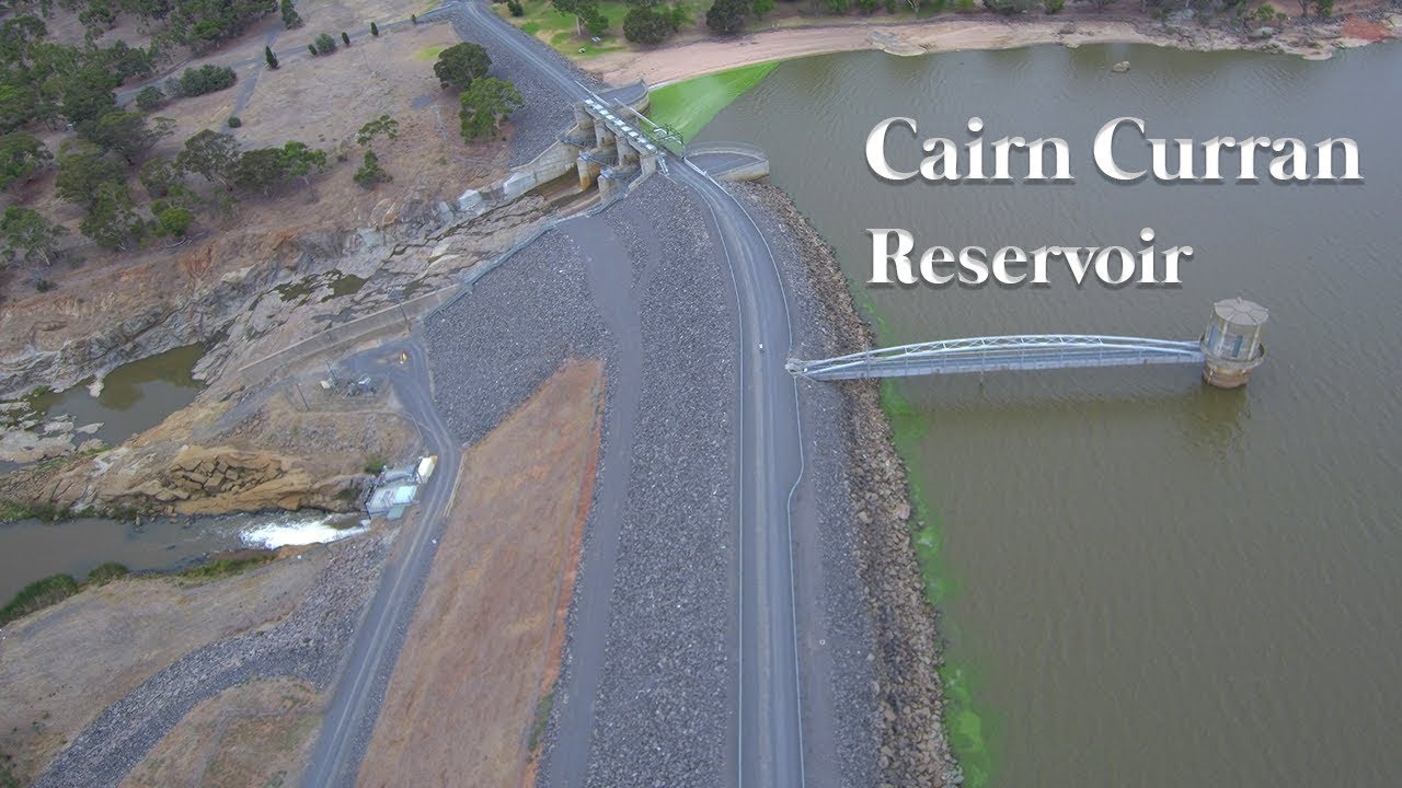 Cairn Curran reservoir 4k drone footage