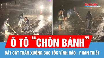 Cao tốc Vĩnh Hảo - Phan Thiết bất ngờ bị ngập