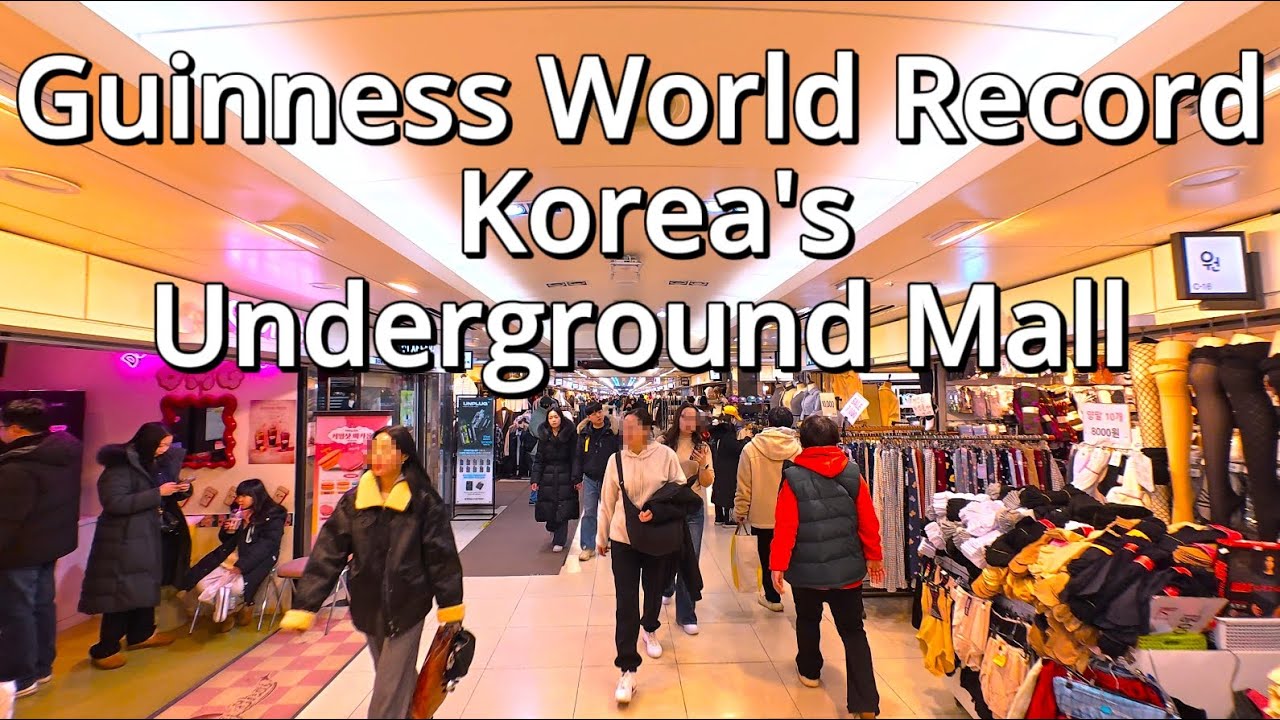 기네스월드레코드에 기록된 세계최대 지하 쇼핑몰 '부평지하상가' 4KㅣASMRㅣNOISEㅣGuinness World Record Korea's Underground Mall