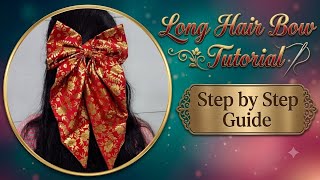 Long hair bow making #hair bow tutorial,