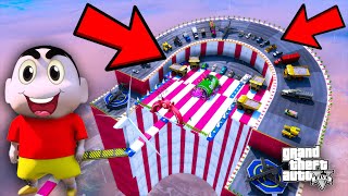 Mega Ramp Challenge With Shinchan Team Vs Doraemon Team in Gta5 Telugu