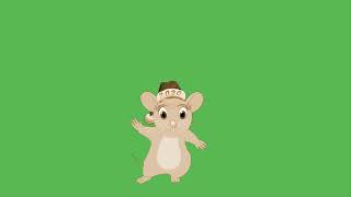 Cute Rat Dance On Green Screen