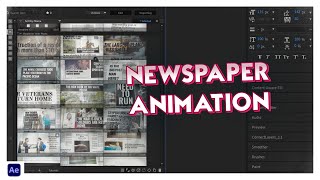 Newspaper animation in After Effects