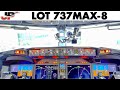 LOT Boeing 737MAX Warsaw🇵🇱 Takeoff + Full Pilot Flight Preparations