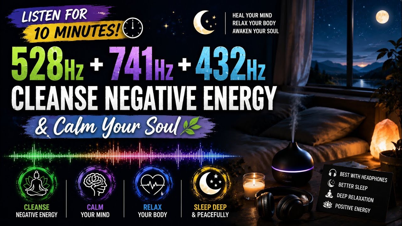 Cleanse Your Energy Now! 528Hz + 741Hz + 432Hz - Deep Healing